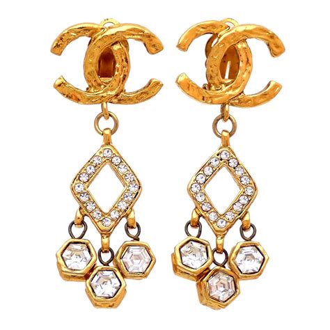 chanel cc earring markings|Chanel cc earrings original.